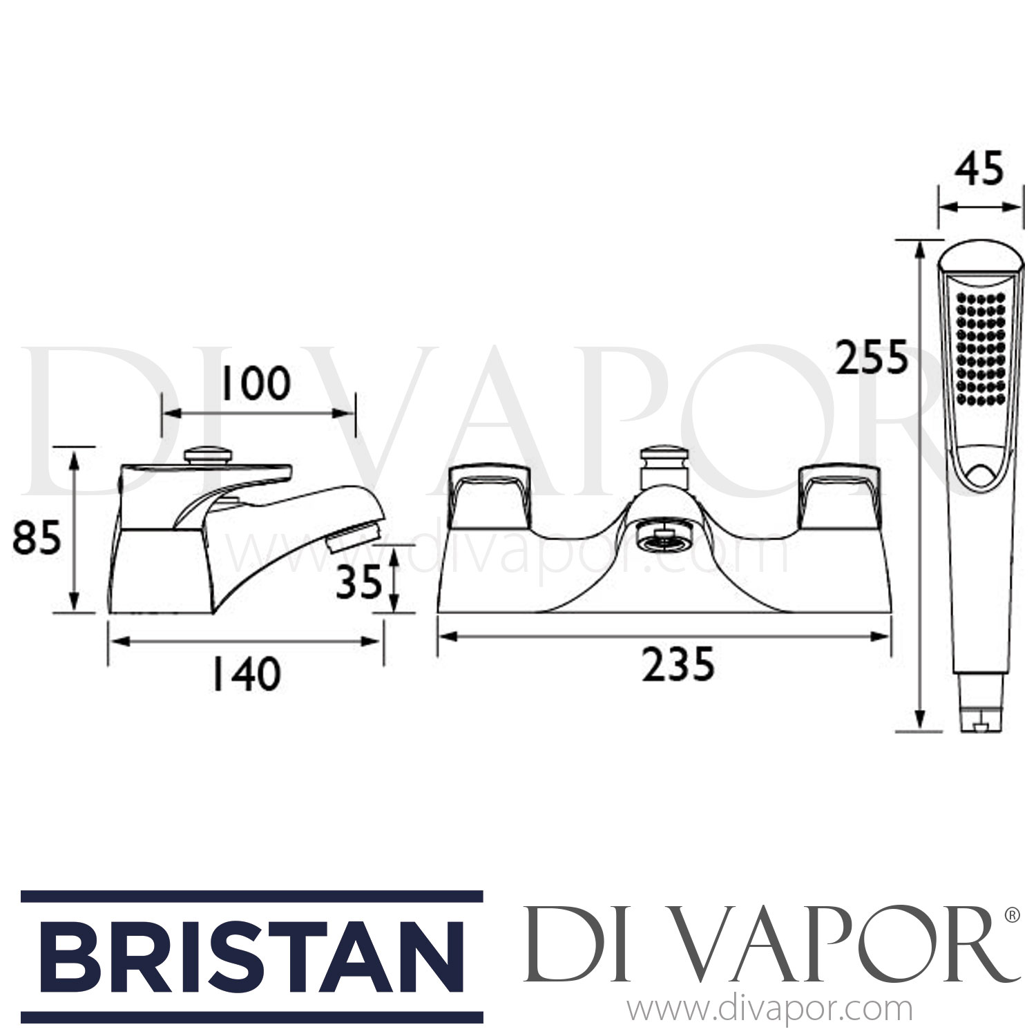 Bristan JU BSM E8 C Jute Bath Shower Mixer 8 Litre Flow Limit Spare Parts